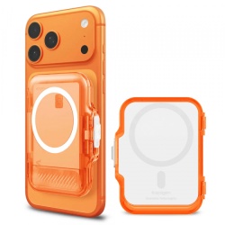 Portofel MagSafe, Spigen, TinTap MagFit+, Portocaliu Satinat AFA11381
