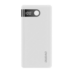 Power bank Dudao 20000 mAh 2x USB / USB tip C / micro USB 2 A cu ecran LED alb (K9Pro-05)