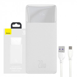 Powerbank Baseus Bipow 10000mAh, 20W (alb)
