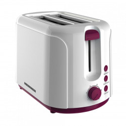 Prajitor de Paine Heinner Charm, 750W, 6 setari, Alb/Visiniu