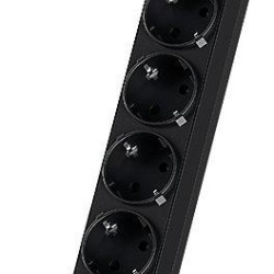 PRELUNGITOR CYBER POWER, Schuko x 5, conectare prin Schuko (T), cablu 1.8 m, 10 A, protectie supratensiune, negru, "B0520SCO-DE" (timbru verde 0.18 lei)