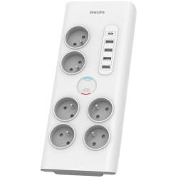 Prelungitor Philips, 6 x Schuko, Alb PHIL-SPN7060WA/60