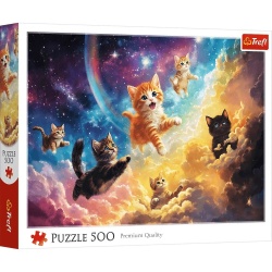PUZZLE TREFL 500 PISICUTE SPATIALE