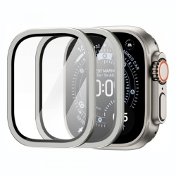 Rama Protectie Spigen Tune with Glass pentru Apple Watch Ultra Series, Argintie ACS11595