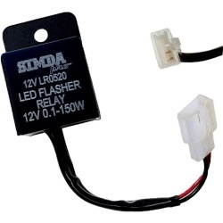 Releu semnalizare LED moto 12V cu 2 pini, releu electronic independent de sarcina, rezolva clipirea rapida (hyper flash) pentru motociclete, scutere si ATV