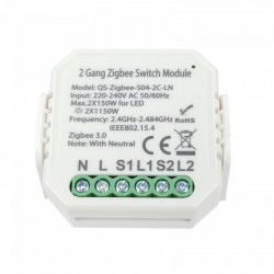 Releu SmartWise Smart Zigbee 230V cu 2 cai, compatibil atat cu eWeLink, cat si cu Tuya / SmartLife