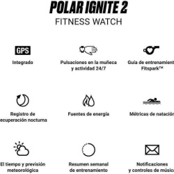 RESIGILAT - Smartwatch model Ignite 2, POLAR, Otel inoxidabil/Siliciu, 1.2'', 240x240 pixeli, Android/iOS, Bluetooth, GPS, Crem - Img 2