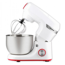 Robot de bucatarie Heinner HPM-1000WH, 1000W, miscare planetara, accesoriu masina de tocat si blender, bol 5.5 L, 10 viteze + pulse, Alb - Img 2