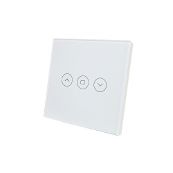 Ruloul SmartWise / umbritor / comutator inteligent pentru perdea, compatibil eWeLink, cu panou frontal din sticla tactila alba - Img 2