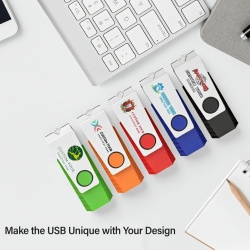 Set 10 Bucăți Stick-uri USB 2.0 Typec Home 8 GB, Memorie Externă USB / Pendrive cu Design Rotativ și Culori Mixte, Include Șnururi Asortate - Img 2