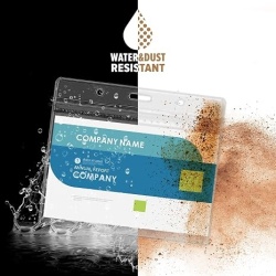 Set 100 bucati suport ecuson orizontal transparent, buzunar protectie legitimatie cu fermoar ziplock impermeabil, 10x7.5 cm (4x3 inch), pentru card acces, conferinte si evenimente - Img 4
