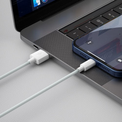 Set 2 cabluri telefon Baseus USB - Lightning fast charging Power Delivery 1,5 m white (TZCALZJ-02) - Img 6