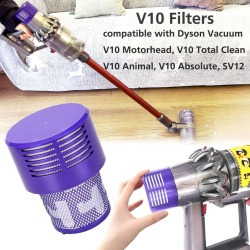 Set 2 Filtre HEPA de Schimb pentru Aspiratoare Dyson V10 Cyclone, V10 Absolute, Animal, Total Clean, SV12 + Perie de Curățare - Img 5