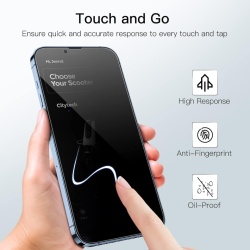 Set 2 Folii de Protecție din Sticlă Securizată cu Confidențialitate (Privacy) JETech pentru iPhone 13 Pro Max, Acoperire Totală, Anti-Spy - Img 3
