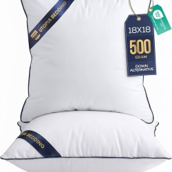 Set 2 perne decorative pentru umplutură Utopia Bedding, 45 x 45 cm (18x18 inch), umplutură siliconizată pufoasă, perne albe pentru canapea, fotoliu sau pat - Img 4