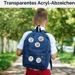 Set 20 Baloane / Insigne Acrilice Transparente 37 mm, Insigne Rotunde Blank pentru Personalizare DIY, Broșe de Inserție fără Mașină de Presat, pentru Meșteșuguri, Cadouri și Evenimente - Img 5