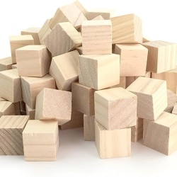 Set 200 cuburi din lemn natural netratat, 1 x 1 x 1 cm, blocuri mici pătrate din lemn masiv pentru bricolaj, craft, decorațiuni DIY și activități educative - Img 8