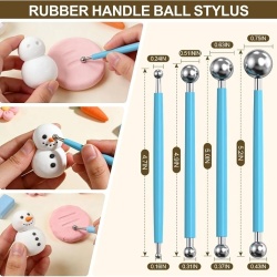 Set 27 unelte pentru modelaj și sculptură lut cu uscare la aer și pastă polimerică, kit complet accesorii pentru olărit, ceramică și proiecte DIY handmade - Img 4