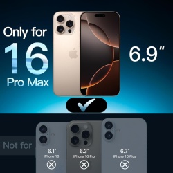 Set 3 Folii Sticlă Securizată JETech pentru iPhone 16 Pro Max 6.9", Duritate 9H, Margini Curbate 2.5D, Aplicator Inclus, Claritate HD - Img 6