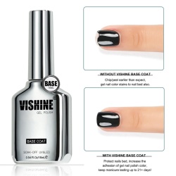 Set 3 în 1 Bază și Top Coat Vishine (3 x 16 ml): Base Coat, Top Coat Lucios No Wipe și Top Coat Mat (Matte & Shiny Finish), Compatibilitate Universală, Rezistență 28+ Zile, Formulă Sigură Soak-Off - Img 7