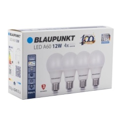 Set 4 Becuri BulbLED A60 E27 12W 1260Lm 4000K Clasa F Blaupunkt