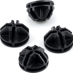 Set 4 Bucăți Conectori / Cleme de Colț din Plastic pentru Rafturi Modulare și Organizatoare cu Grilaj de Sârmă, Negru