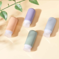 Set 4 Recipiente de Călătorie, 98 ml, Silicon, Antiscurgere, pentru Șampon și Cosmetice, Multicolor - Img 2