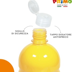 Set 6 culori tempera lavabilă pentru copii PRIMO, 1 litru cu dozator/pompă, vopsea lavabilă pentru hârtie, carton, pânză, sticlă, +3 ani - Img 8