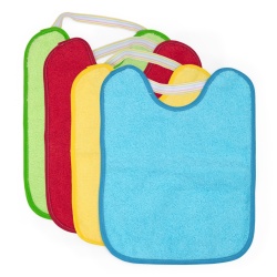 Set bavete Ti-Tin, 4 Bucati, Bumbac 90%/Poliester10%, 24 x 31 cm, 6-18 luni, Multicolor
