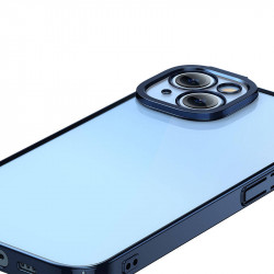 Set husa transparenta cu sclipici si sticla securizata Baseus pentru iPhone 14 Plus (albastru) - Img 4