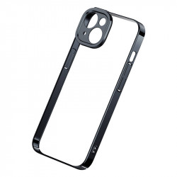 Set husa transparenta cu sclipici si sticla securizata Baseus pentru iPhone 14 Plus (negru) - Img 3