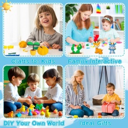 Set Plastilină Spumă Ușoară 36 Culori cu Uscare la Aer, Argilă Polimerică Magică pentru Copii 3-12 Ani, Netoxică, Moale și Nelipicioasă, Cadou Creativ DIY pentru Băieți și Fete - Img 4
