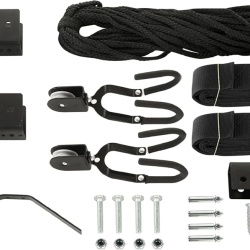 Sistem de Ridicare și Depozitare pe Tavan Rad Sportz Kayak Hoist, Suport Tip Scripete pentru Caiac, Canoe, Scări și Cutii Portbagaj, Capacitate 57 kg (125 lbs), Mecanism de Blocare Automată, pentru Garaj și Înălțimi până la 3.65 m - Img 2