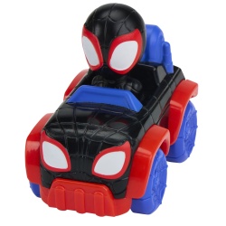 SPIDEY SI PRIETENII LUI UIMITORI MARVEL SUPER ROLLERS SET FIGURINA MILES MORALES CU VEHICUL 5.5CM - Img 2