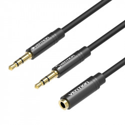 Splitter stereo 2x3,5 mm (mascul) la 3,5 mm (femela) Vention BBOBY 30cm (negru)