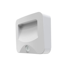 Spot LED exterior Calex Spot On cu senzor, lumina calda, 10 lm, cu baterii, IP44, Negru