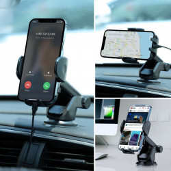 Suport auto pentru telefon , prindere pe bord, Joyroom black (JR-ZS259) - Img 6