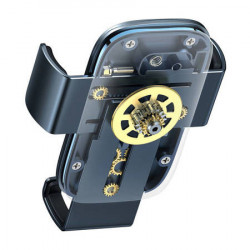 Suport de telefon gravitational Baseus Metal Age II pe grila de ventilatie rotunda (gri) - Img 3