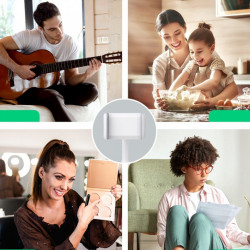Suport pentru telefon cu LED, Ugreen pentru streaming live video YouTube TikTok alb (60318) - Img 6