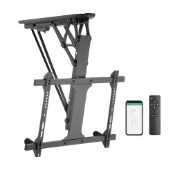 Suport TV de tavan motorizat cu telecomanda si Tuya App Blackmount ML60AI, diagonale 32"-70", max.35kg