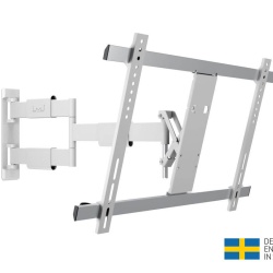Suport TV perete Multibrackets MB-0150, diagonala 37"-65", max. 30kg, rotire-inclinare-flexare, alb - Img 2
