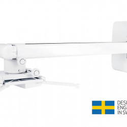 Suport videoproiector perete Multibrackets MB-0339, reglabil 600- 1300 mm, max. 25 kg, alb - Img 6
