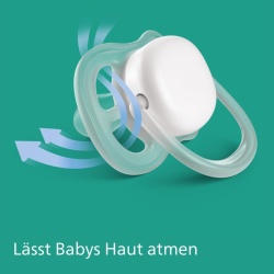 Suzeta Philips Avent ultra air - pachet 4, fara BPA, suzeta respirabila pentru bebelusi 6-18 luni, inclusiv cutie de transport si sterilizare, broasca testoasa/balena (model SCF085/66) - Img 3