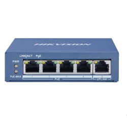 Switch Hikvision DS-3E0505P-E, 5 porturi, PoE