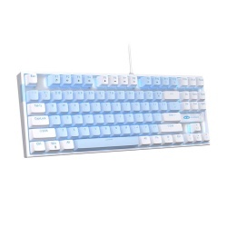 Tastatura cu fir MageGee MK-STAR (alba si albastra)