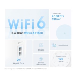 TP-LINK KIT AX1500 MESH WIFI 6 2PK - Img 5