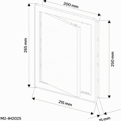 Ușiță de Vizitare pentru Gips-Carton și Zidărie 20 x 25 cm, Clapetă de Inspecție din Plastic ABS pentru Contoare de Apă, Sifoane și Robineți, Deschidere Reversibilă Stânga/Dreapta, Alb - Img 5