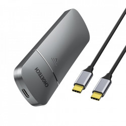 Adaptor Choetech disk bay disk enclosure NvMe SSD M-Key & B + M Key M.2 USB Type C (10Gbps) gray (PC-HDE16)