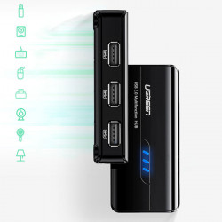 Adaptor de retea Ugreen 20264 RJ45 / USB-A 10/100Mbps HUB 3x USB-A 2.0 - negru - Img 3