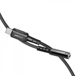 Adaptor USB-C la mini jack de 3,5 mm Acefast C1-07 18 cm (negru) - Img 3